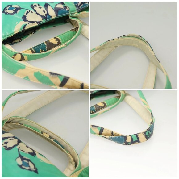 CHANEL Tote Bag Nylon Green Silver CC Auth mr1316 - Picture 16 of 16